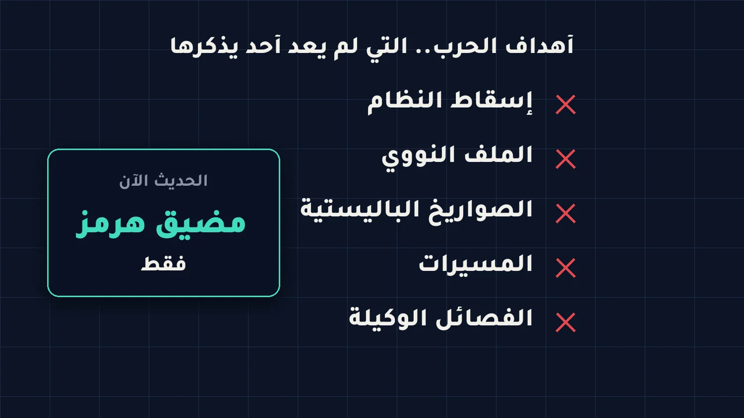 أهداف الحرب التي لم يعد أحد يذكرها